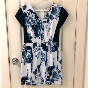 Banana Republic Blue and White Floral Dress